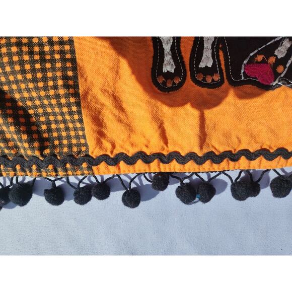 Pier 1 Day Of The Dead Black Cat Halloween Tea Towel Kitchen Dish Linen - Picture 3 of 6